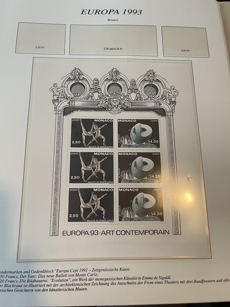 Stamp Album Europa Briefmarken Hingeless 93-95 Sieger-Verlag w/ stamps + sheets