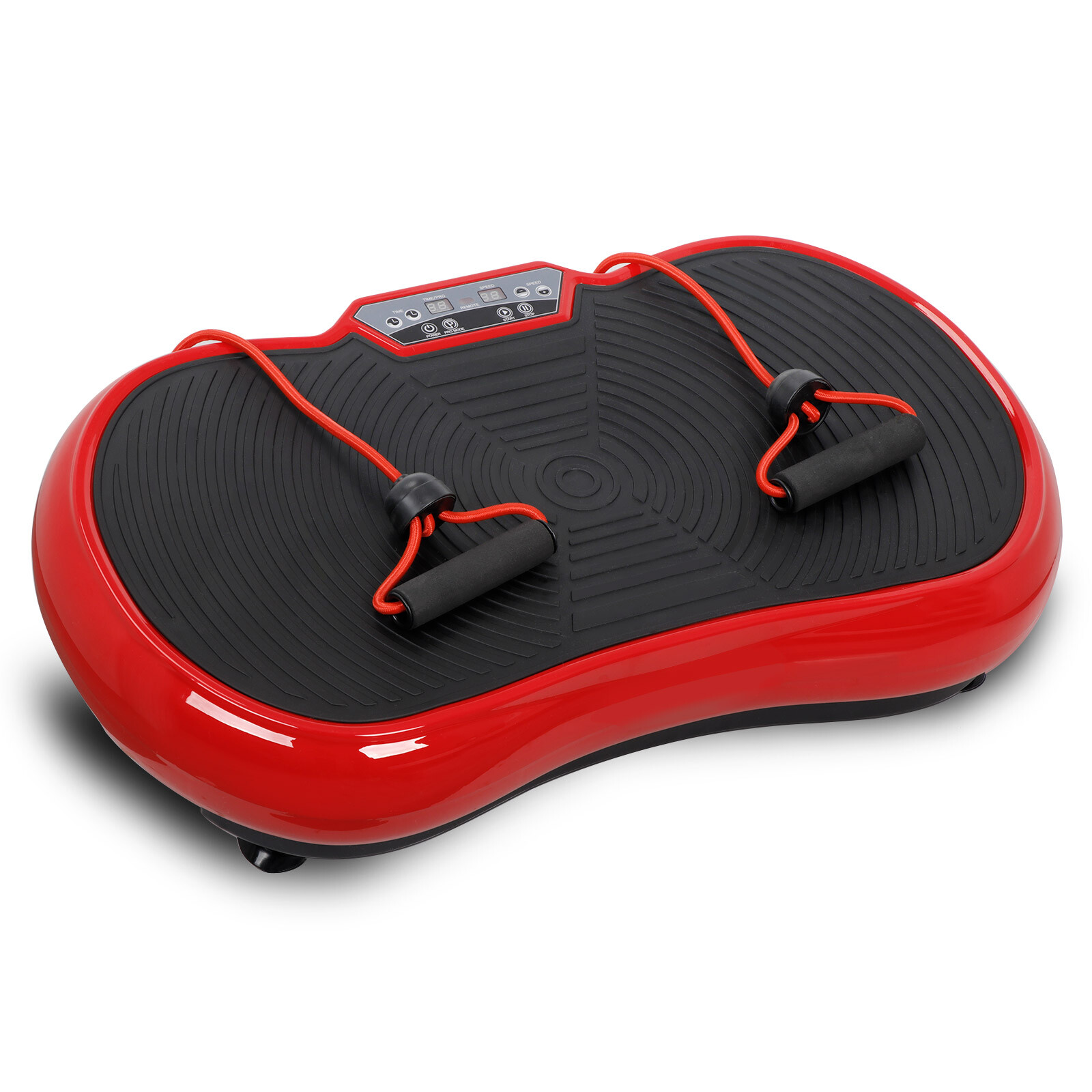 Vibration Platform Machine Crazy Fit Massage Full Body Fitness W/Bluetooth Red