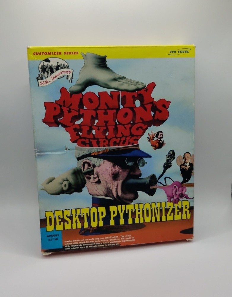 Monty Pythons Flying Circus Desktop Pythonizer PC 3.5'' Big Box Vtg Software