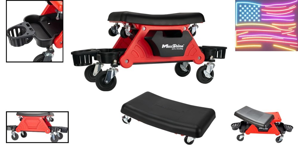 2-in-1 Modular Detailing Creeper Seat V2 | Rolling Creeper with Removable Cus...