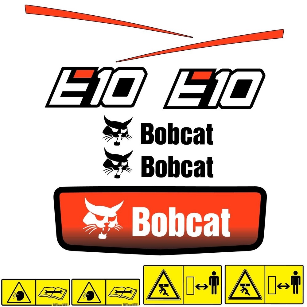 Fits E10 Bobcat Excavator Replacement Decals