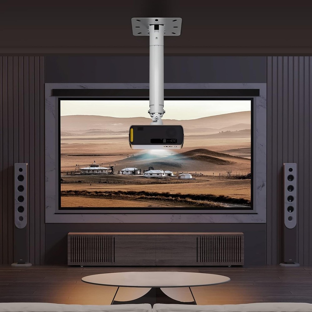 Extended Mini Projector Ceiling Mount Adjustable Wall Mount with Thread Adapters