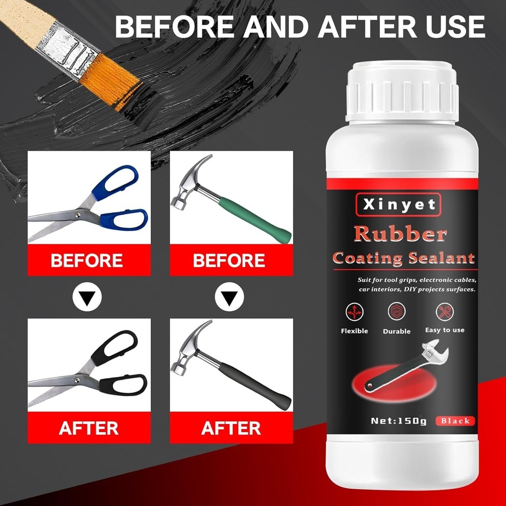 150ml Tool Dip Rubber Coating, Rubber Dip for Tools, Waterproof, Flexible Pee...