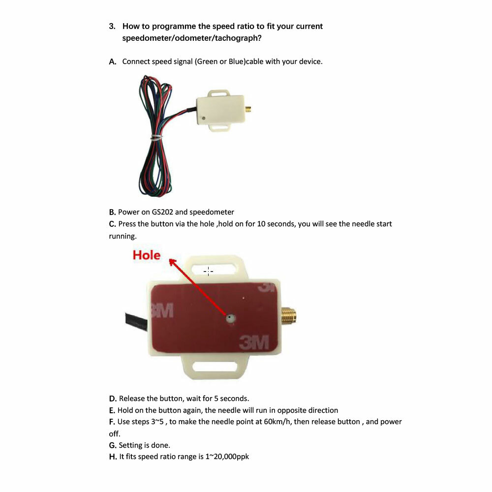Mini Universal GPS Speed Sensor Adapter Odometer Speedometer GPS Signal 5000ppk