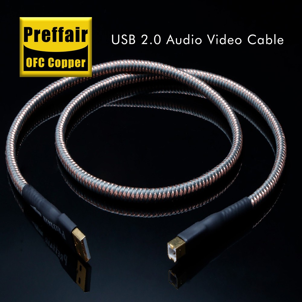 Type A-B USB2.0 Data Cord Gold Plated USB Cable Audio Sound Card DAC Decoder New