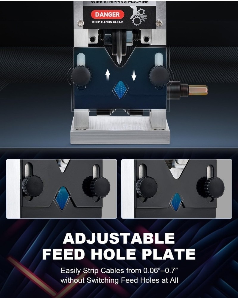 Manual Wire Stripper Machine, 0.06"-1" Wire Stripping Machine