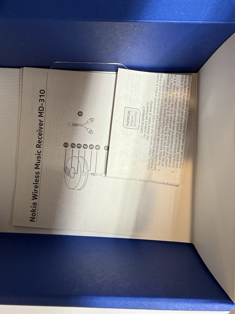 Nokia MD-310 Wireless Music Reciever - Black Bluetooth NFC in Box