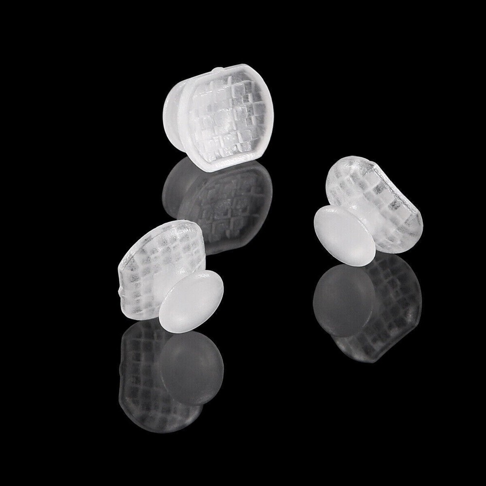 50 Pcs Dental Bondable Composite Ceramic Lingual Button Rectangular Transparent