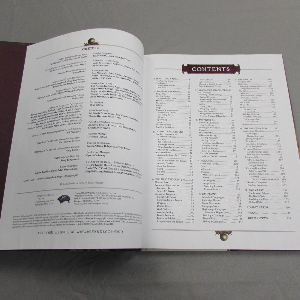 Dungeon Dragons 4th Edition Master's Guide Roleplaying Game Core Rules Book