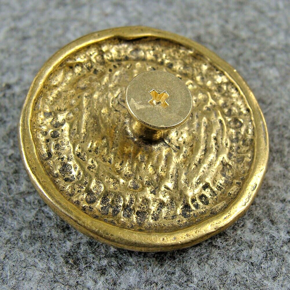 2pcs Brass & White Copper Skull Bag Wallet Buckle Conchos Rivet Stud Punk Screw