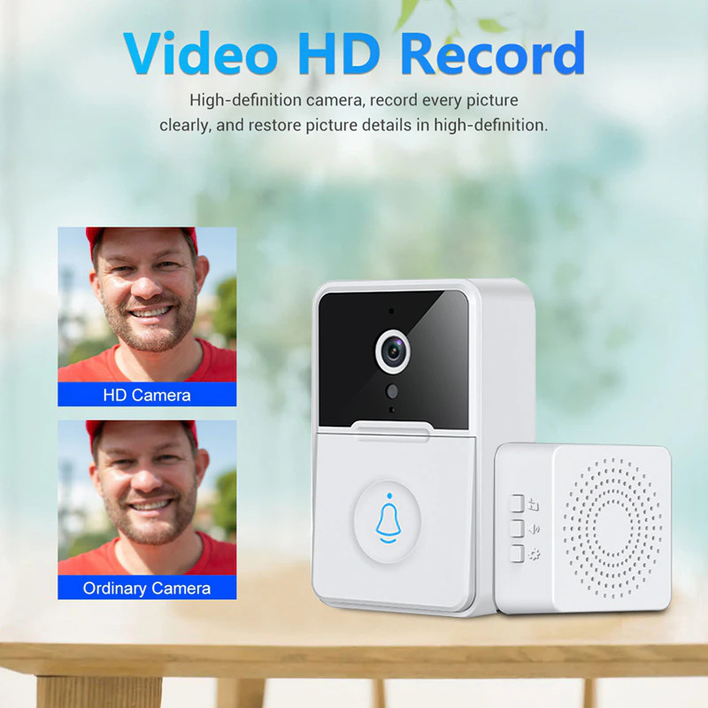 Wireless Smart WiFi Video Doorbell Camera Intercom Ring Bell with Chime Security