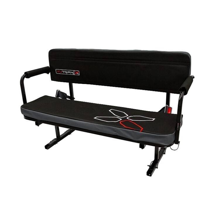 UTV Flip Up Jump Seat Cushioned Padded Rear Facing Seating Black Universal Mount