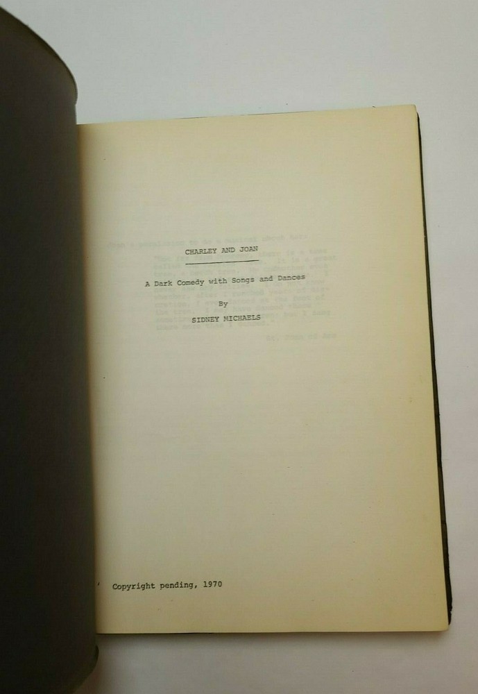 GOODTIME CHARLEY / Sidney Michaels 1970 early draft Broadway Musical Script