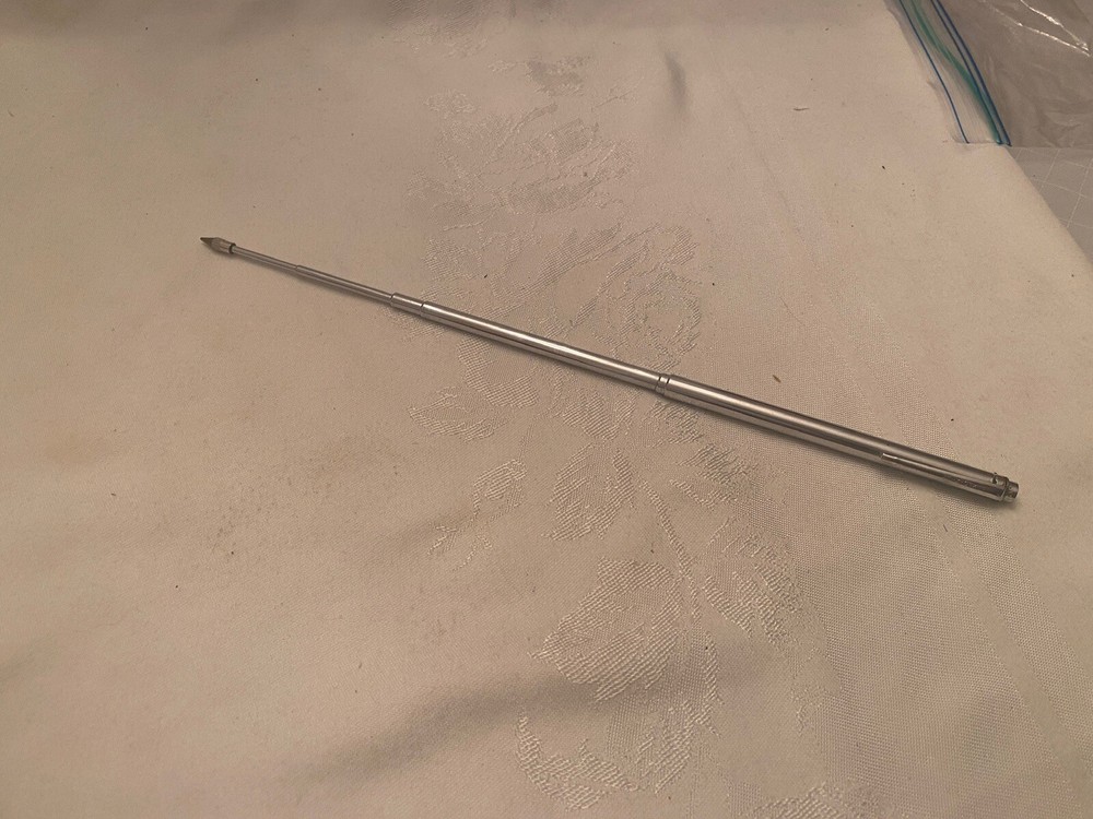 Vintage PEN POINTER Telescoping Silver Metal Pocket Pointer