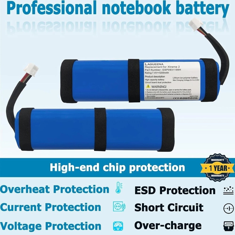 5200mAh Battery + Tools for Xtreme 2 Bluetooth Speaker