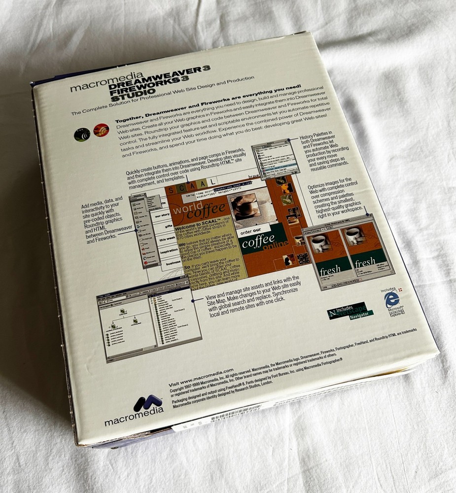Macromedia Dreamweaver 3 Fireworks 3 Studio - complete set