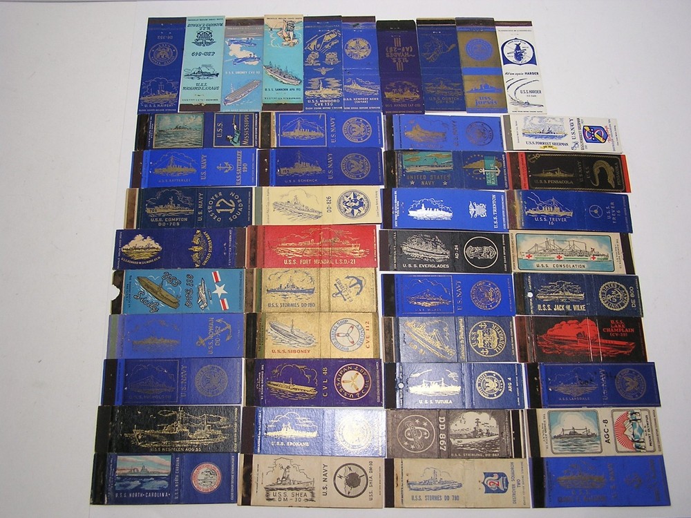 World War II Era Navy Matchbook Covers