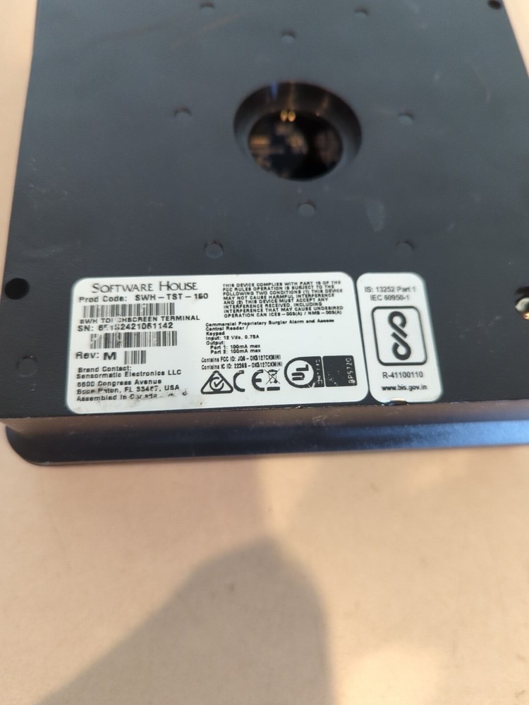 Software House SWH-TST-150 Capacitive Touchscreen Terminal