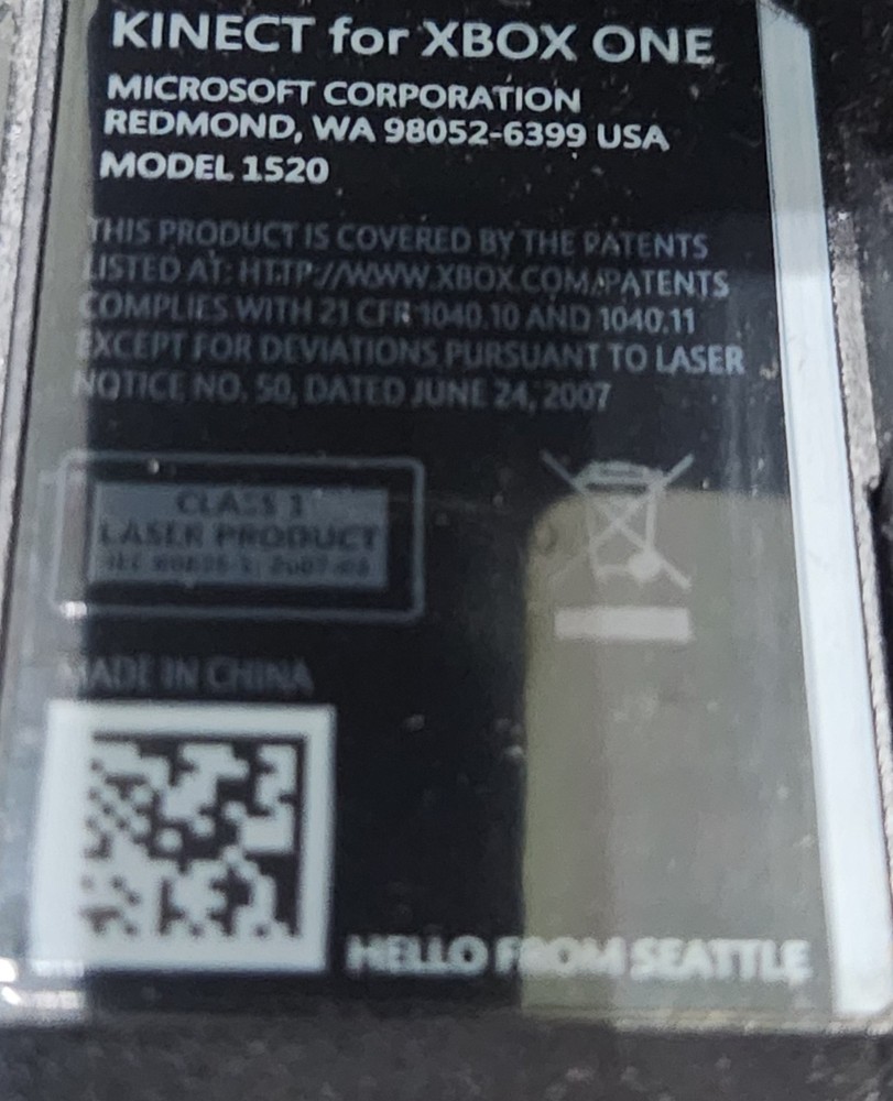 Microsoft Xbox One Kinect Sensor Bar - Black