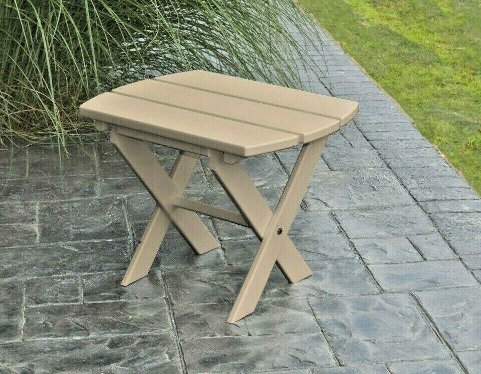 Outdoor Poly Folding End Table - Multiple Colors - Amish Made USA