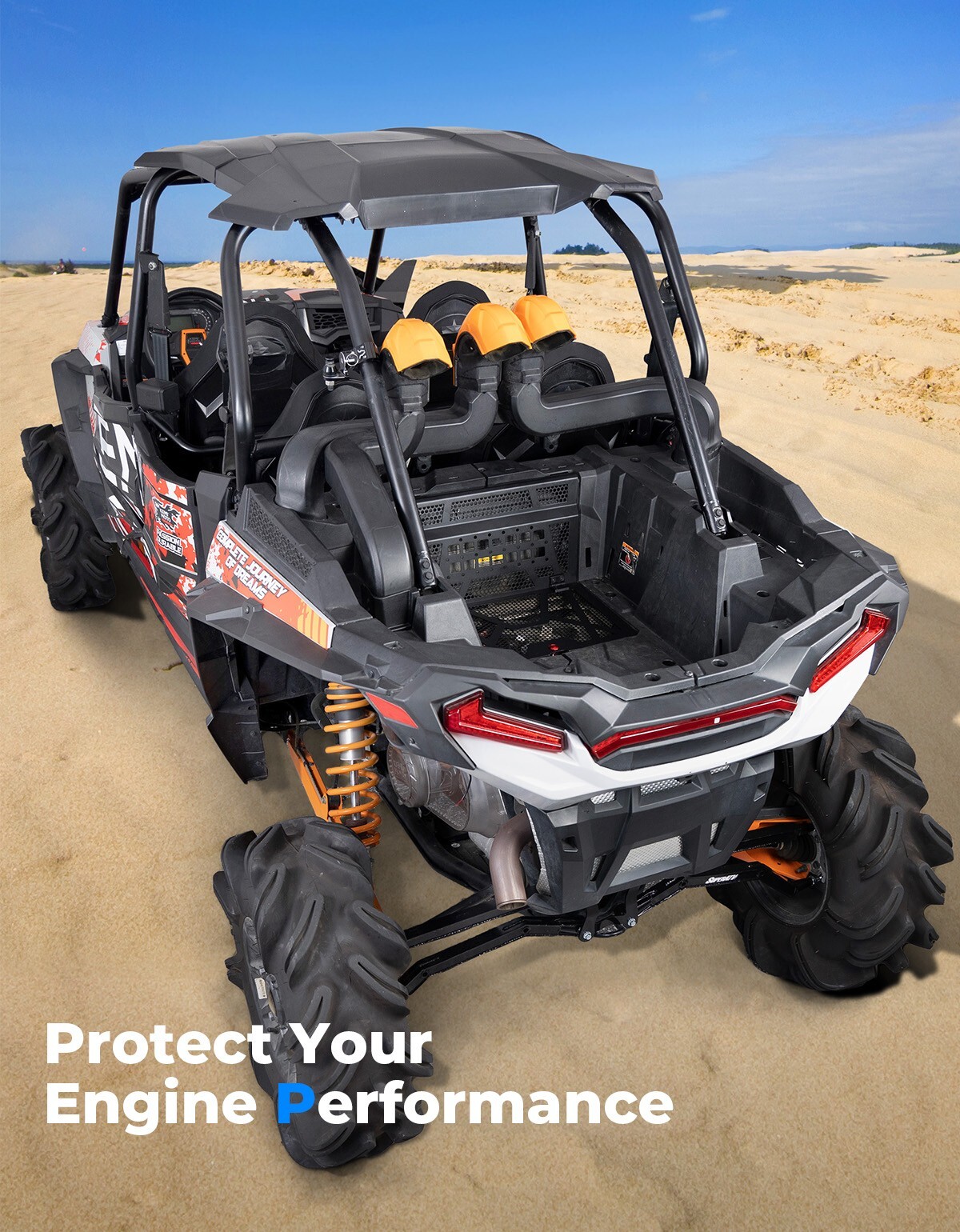 Aluminum Vented Engine Bed Cover Polaris RZR XP 1000/4 RZR XP Turbo/4 2014-2023