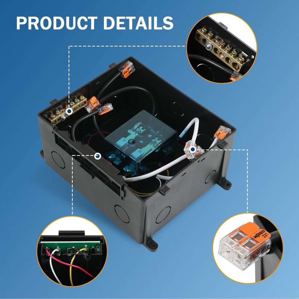 JDMSPEED TS-30 30 Amp Automatic Transfer Switch , Black