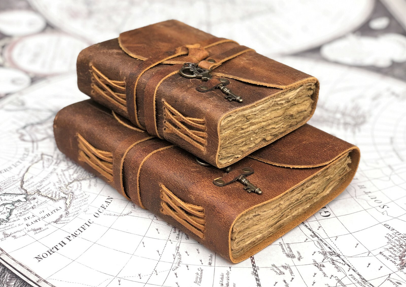 Personalized Leather Journal With Small Defects Handmade Deckle Edge Paper