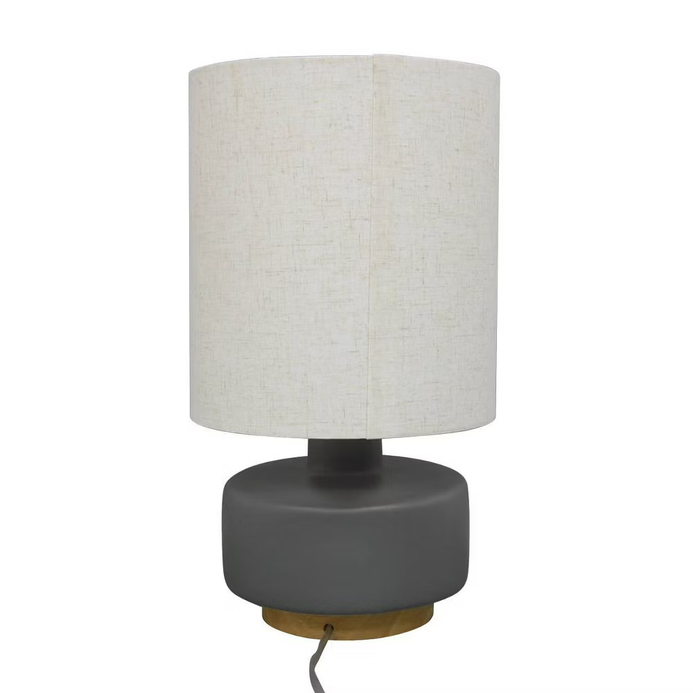 Ceramic Table Lamp with Wood Base - Threshold