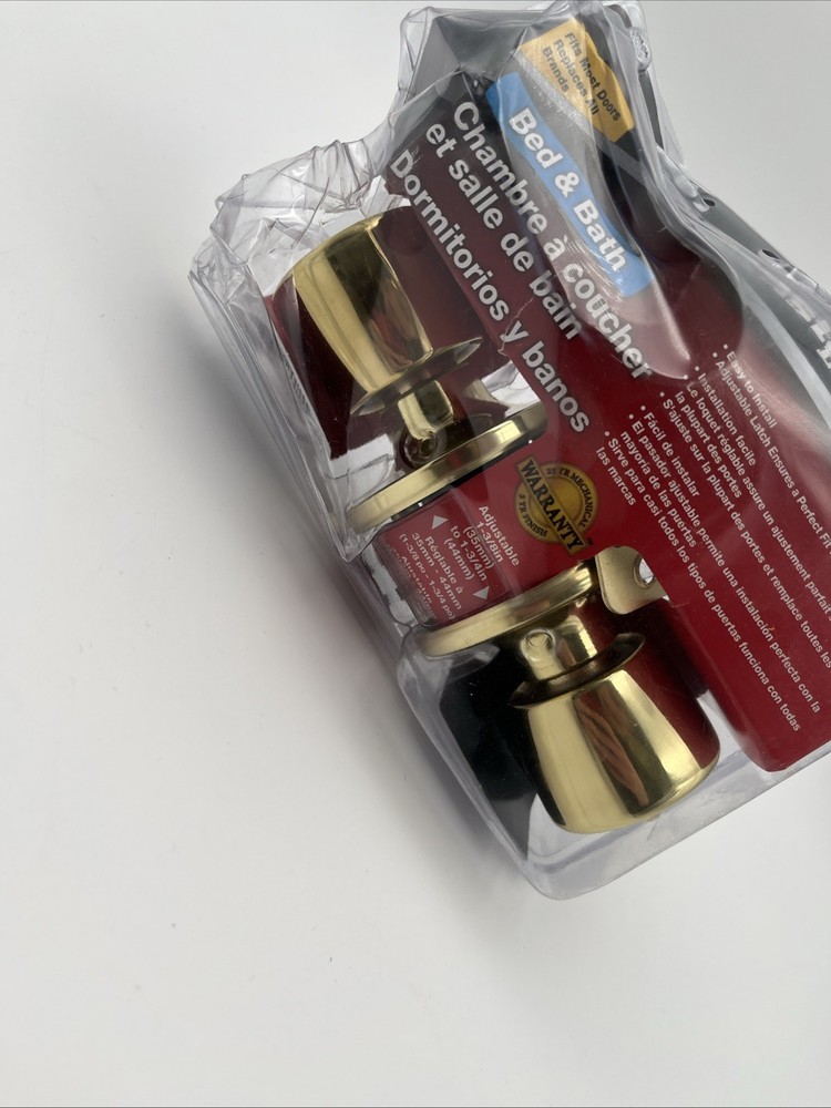 Master Lock Bed And Bath Gold Lockable Doorknob