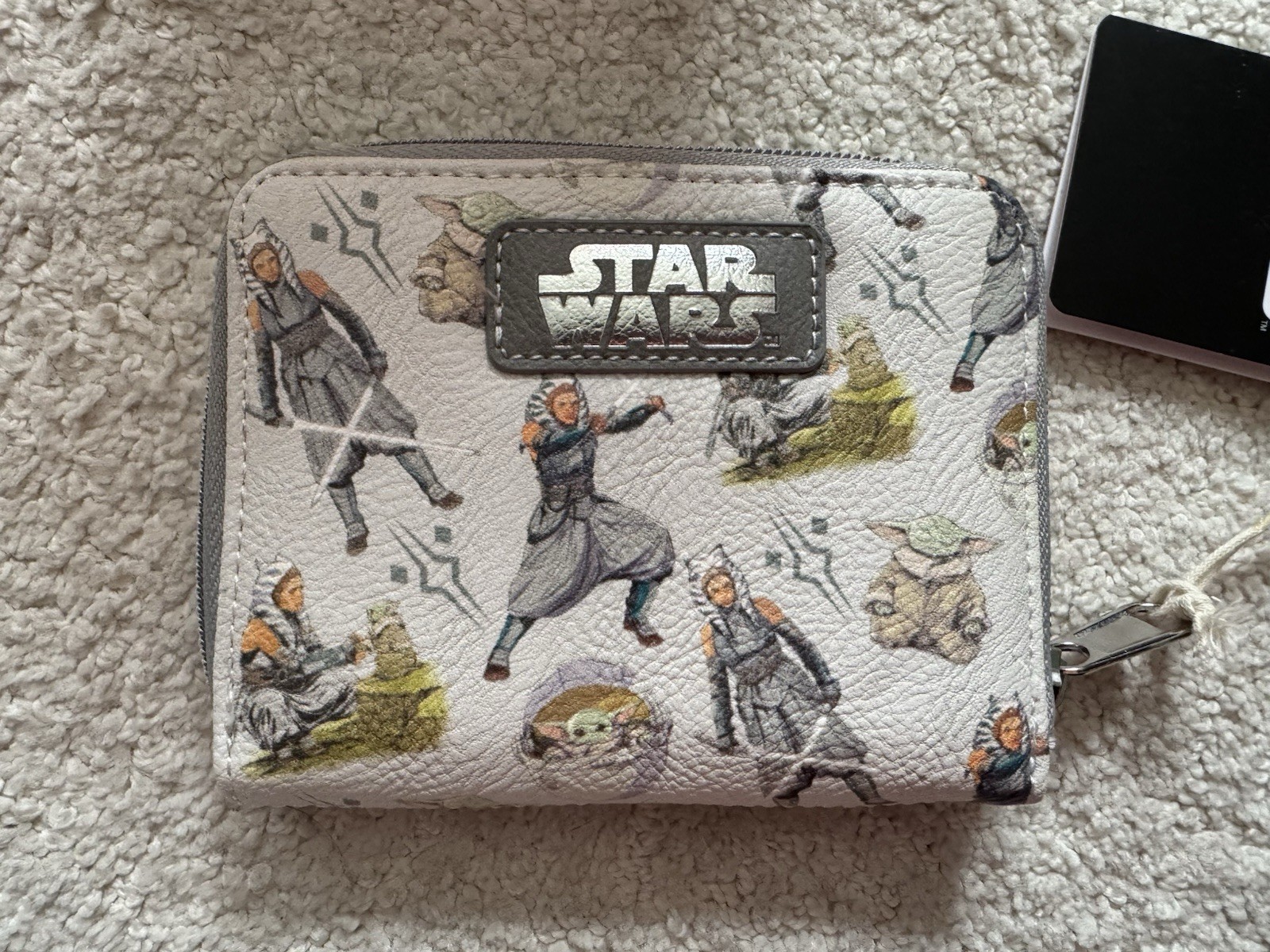 NWT LOUNGEFLY STAR WARS Ahsoka & Grogu Zip Around Wallet