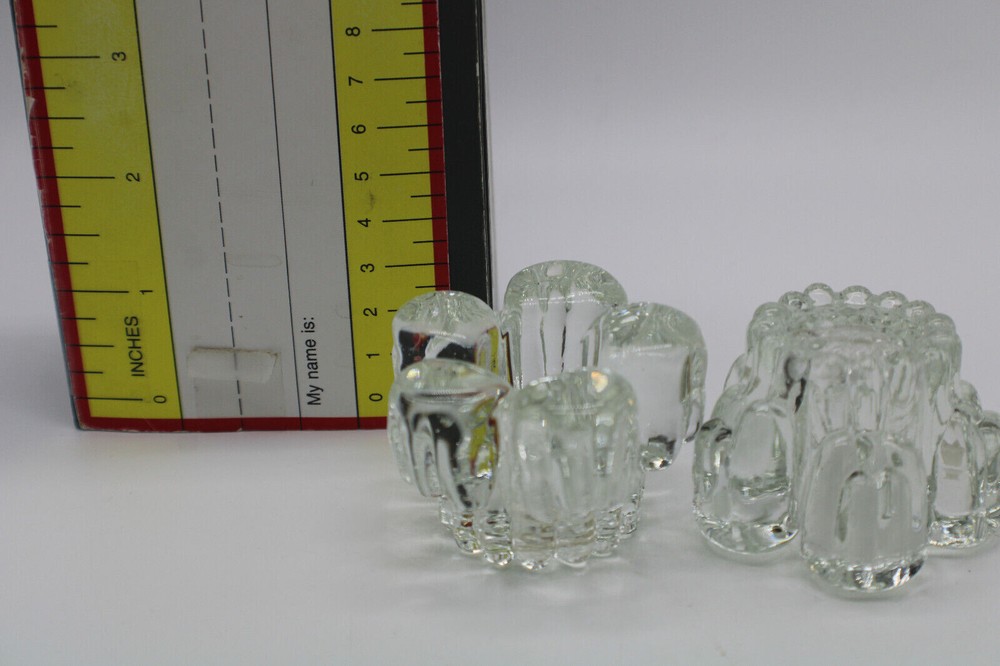 Clear Flower Shaped Taper Holders