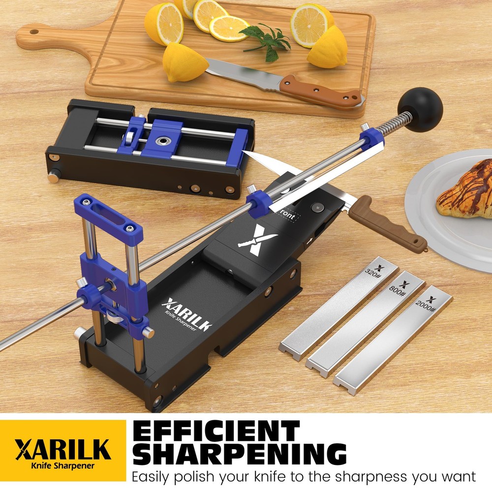 XARILK Foldable Portable Knife Sharpening System, Adjustable Knife Sharpener ...