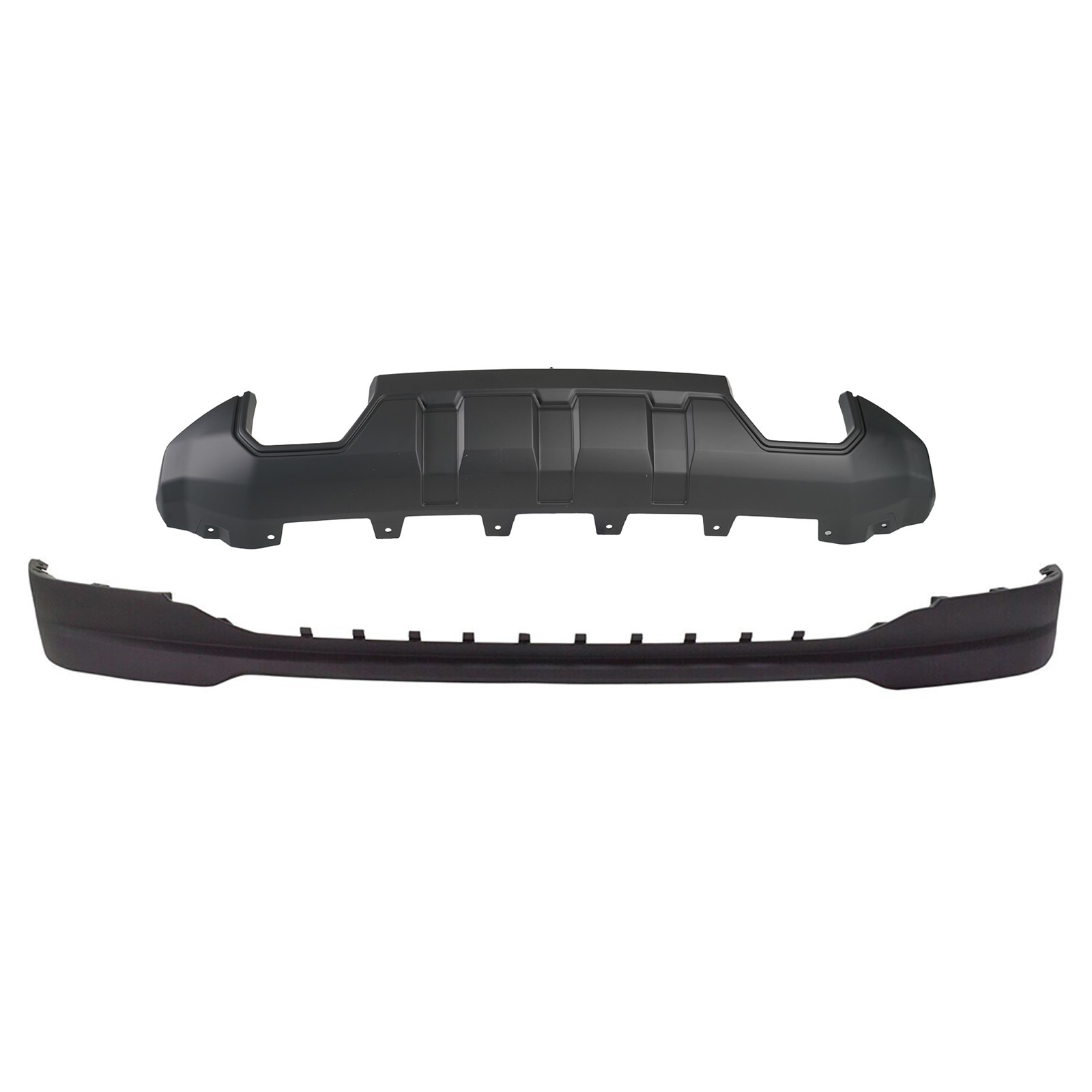 2016-2018 GMC Sierra 1500 Front Bumper Skid Plate & Deflector Molding Trim Black