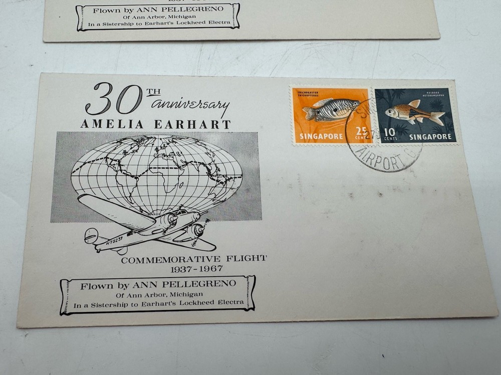 Scott American Album for United States Stamps W/Stamps Amelia Earhart, SIGNED