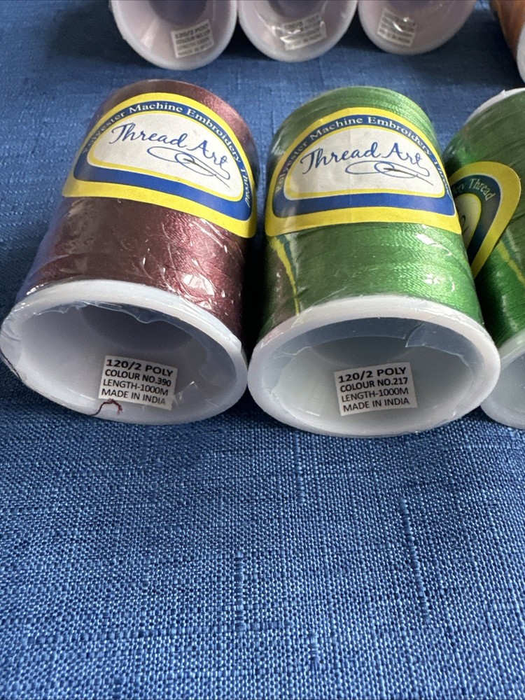 8 NEW Spools Thread art Polyester Embroidery Thread 1000M INV#75