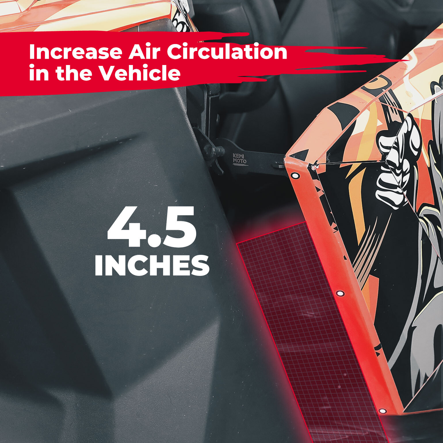 2PCS Door Latches Accessories Increased Air Circulation for Polaris RZR Pro XP