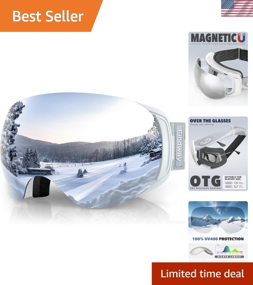 Panoramic Dual Lens Ski Goggles with Interchangeable Features for Optimal Vision