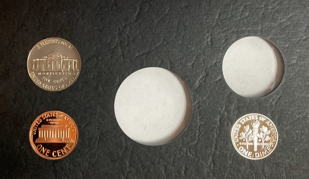 1998-S Silver Proof Dime + Proof Nickel & Cent ~ Partial Set ~ No Box or COA