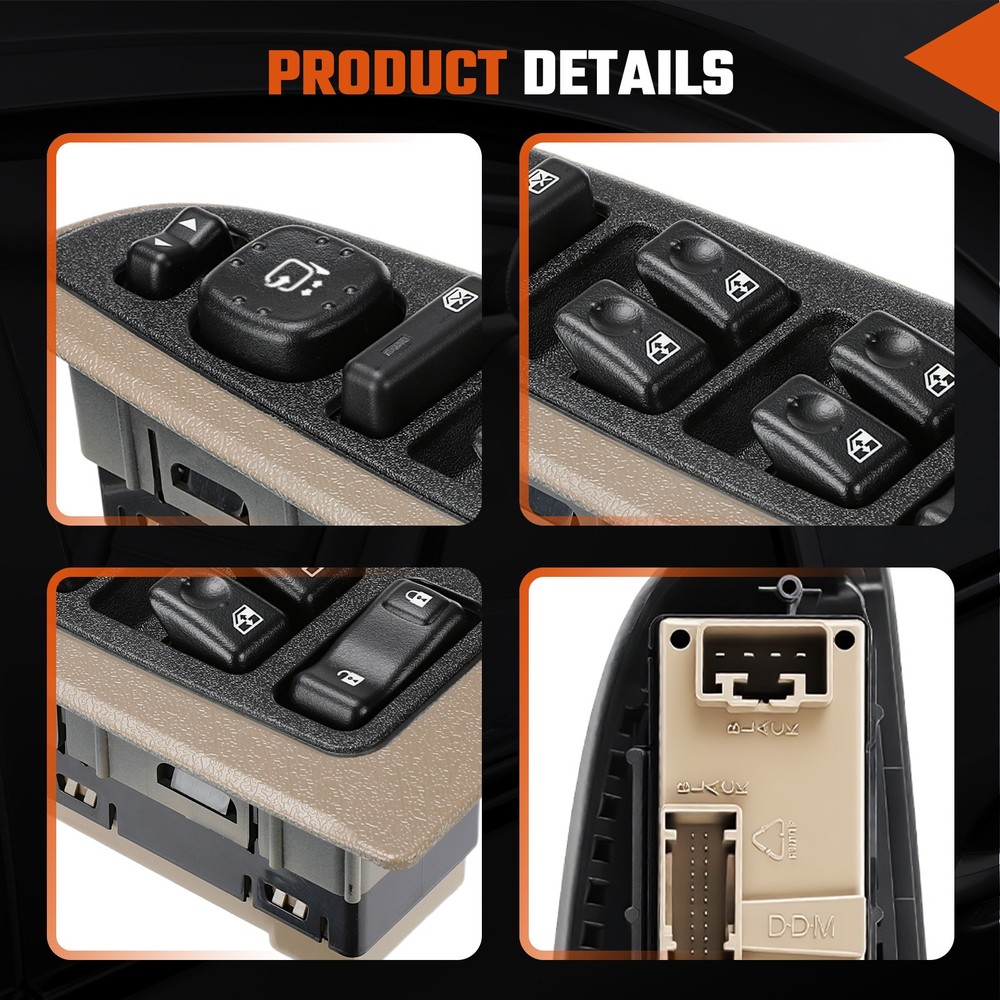 Power Window Switch & Panel for Chevy 2003-2007 New US Power Window Switch