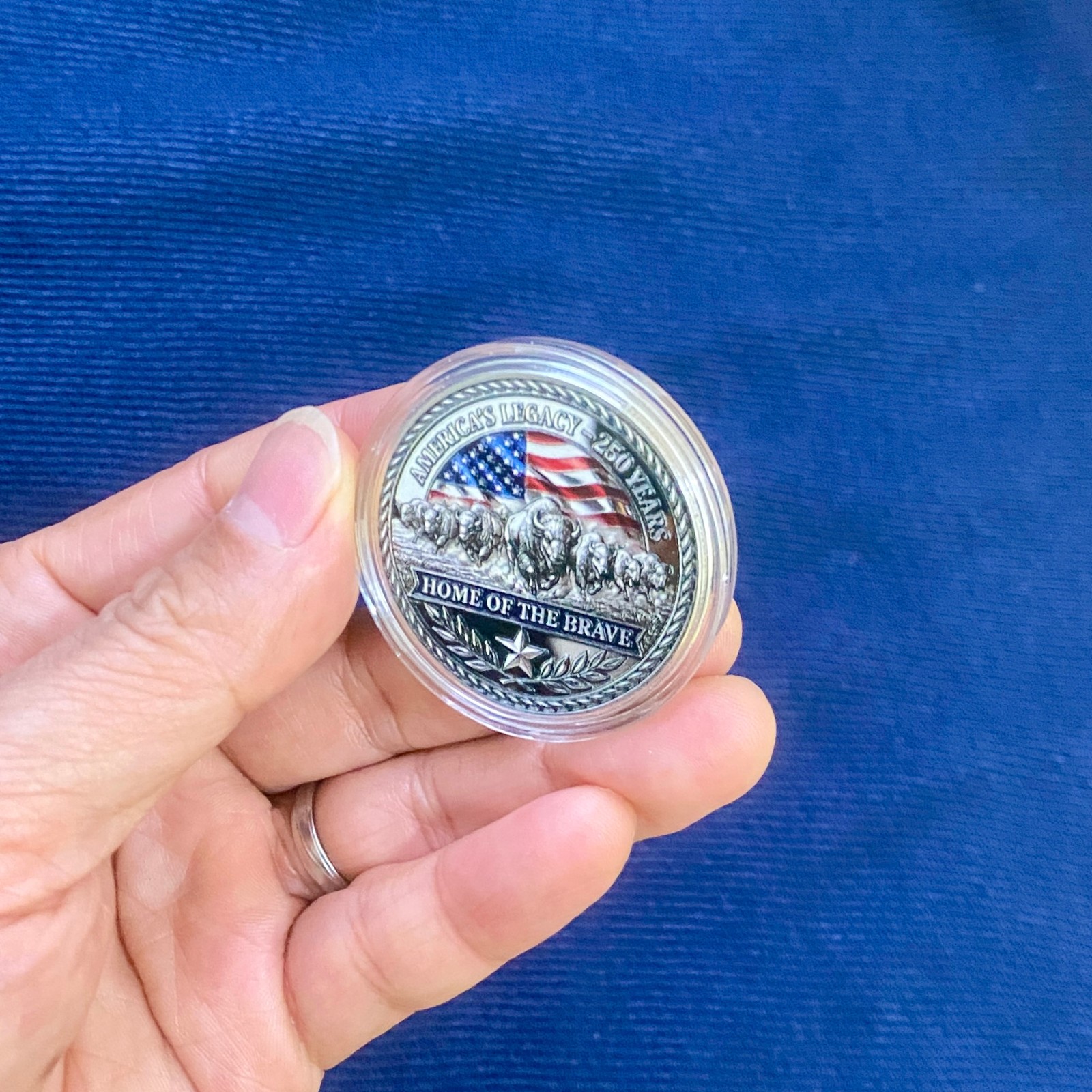 American Bison Spirit Challenge Coin USA 250th Anniversary Souvenir Coin