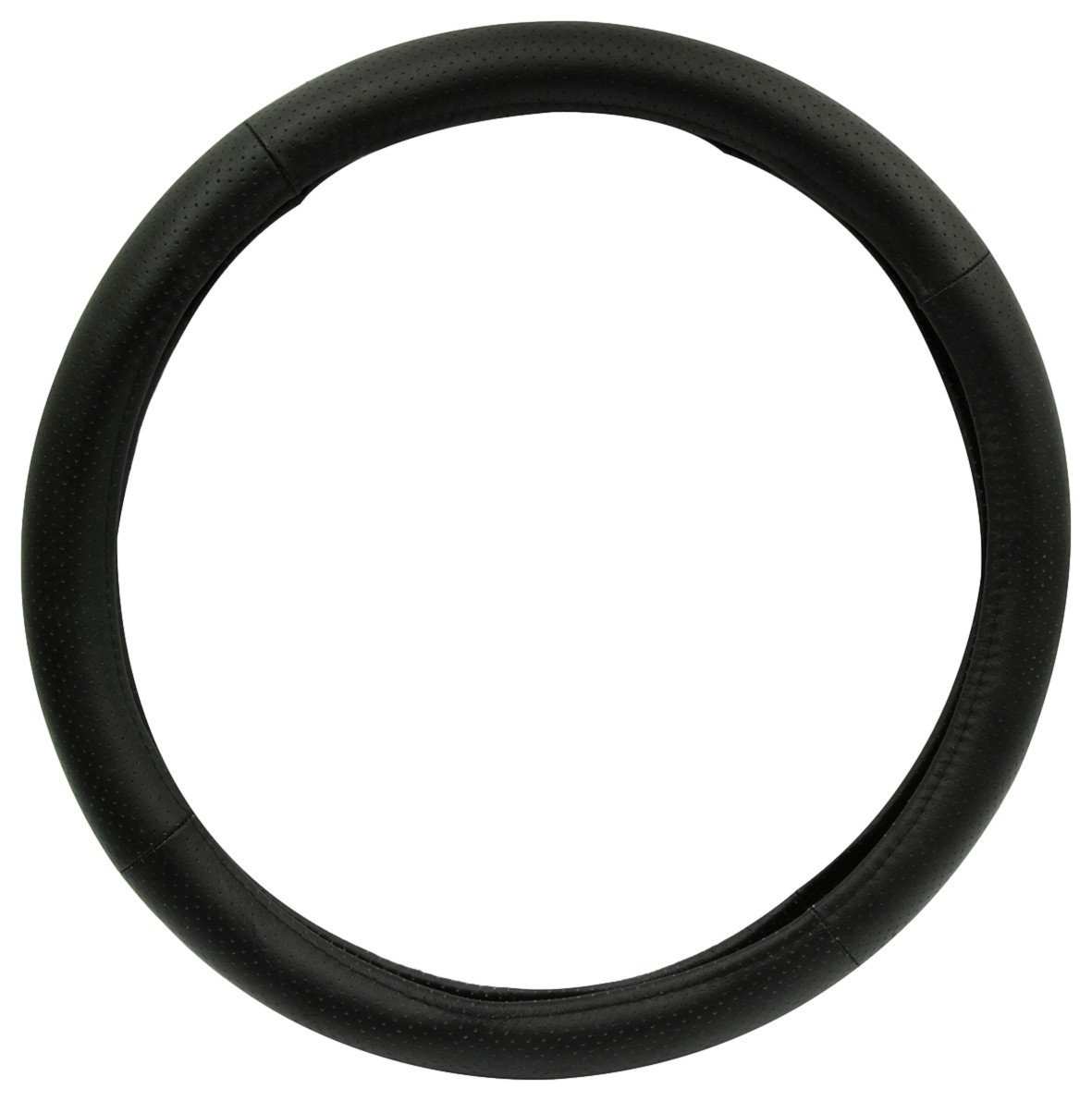 RoadPro RPSW3006 18″ Genuine Leather Steering Wheel Cover – Black Perforated