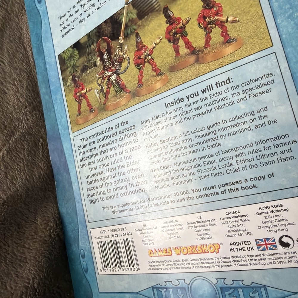 Warhammer 40K - “Codex Eldar” 3rd edition 1999. Acceptable condition. #2