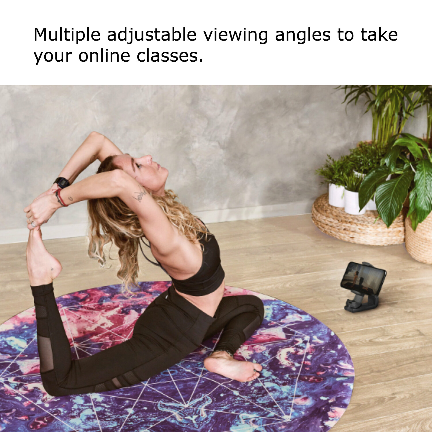 Universal Travel Phone Holder For Airplane, Luggage Handle, Desktop, Selfie.