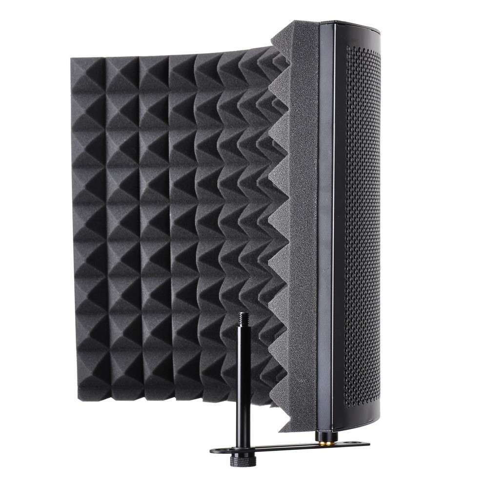 2 Fold Microphone Isolation Shield Video Studio Recording Absorber Foam Panel