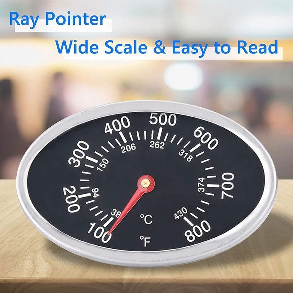 1PC Black Grill Lid Thermometer Heat Indicator Replacement for Master...