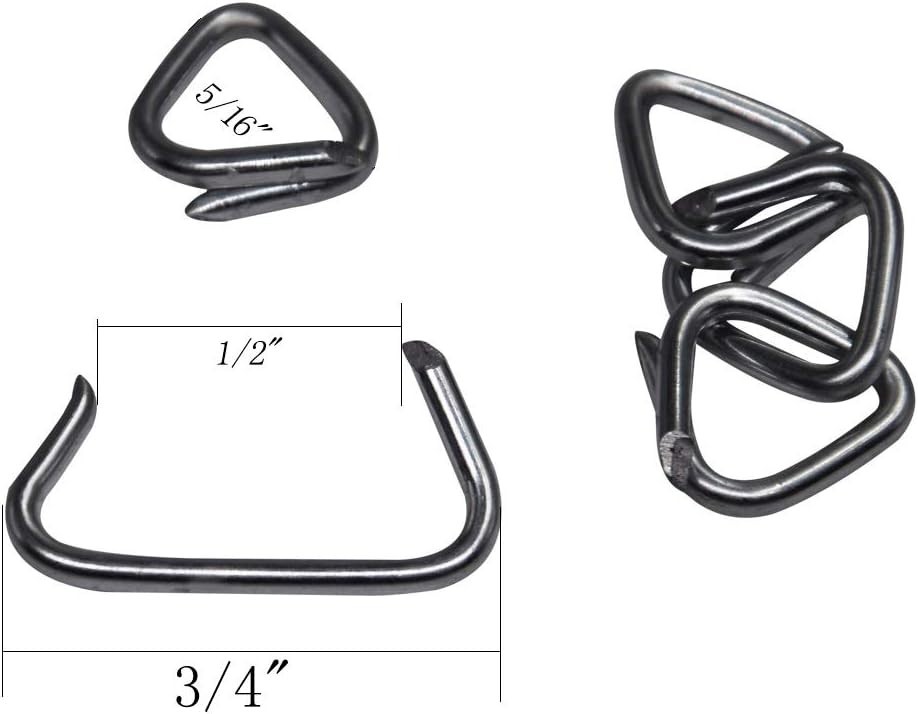 Spring-Loaded Hog Ring Tool Kit with 500 Galvanized Rings for Easy Installation