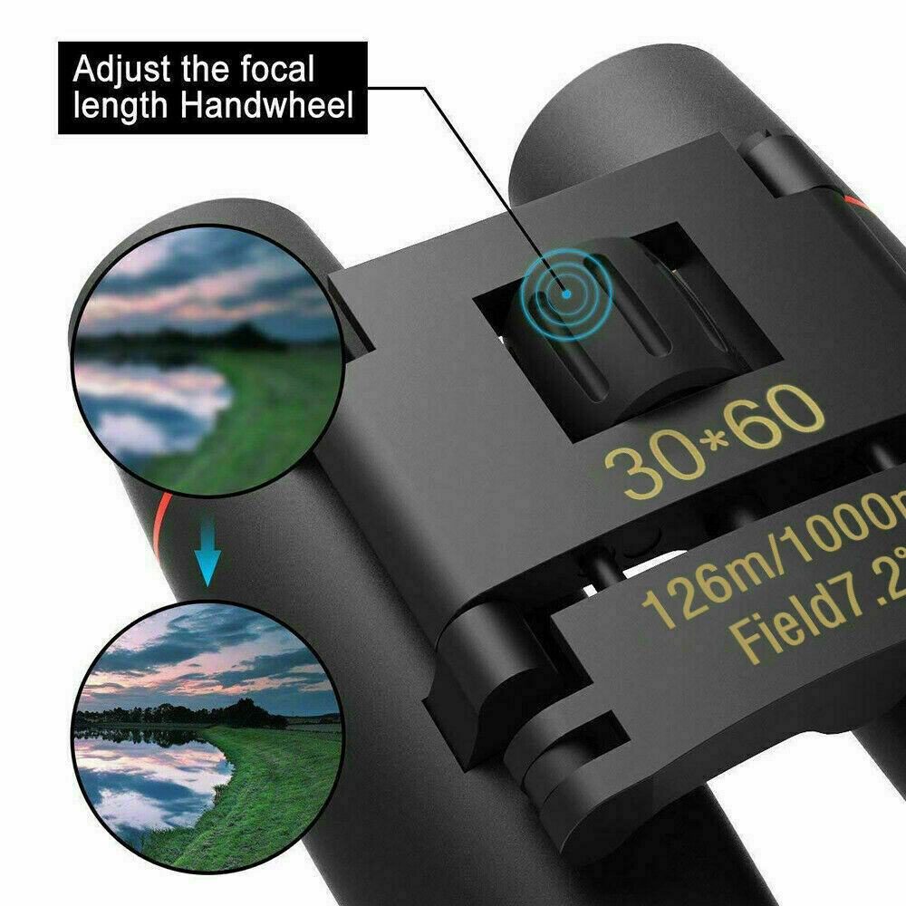 Mini Binoculars Telescope 30X60 Zoom Day Night Vision Foldable Travel Hunting US
