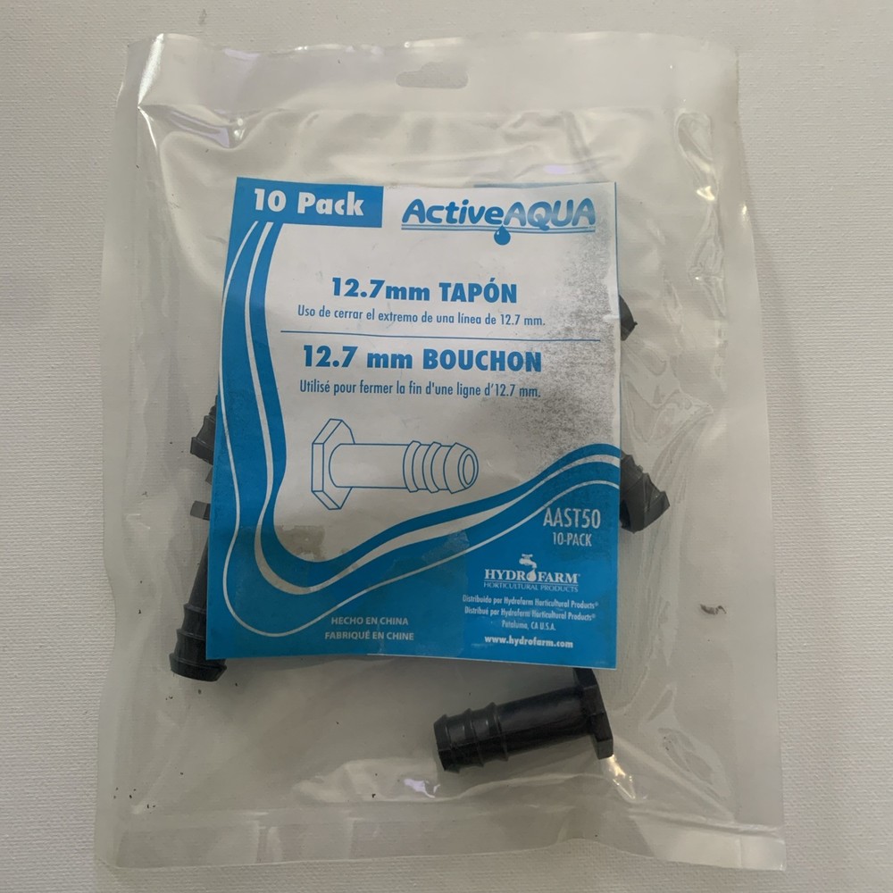 Active Aqua 1/2” Stopper Irrigation Fitting (Quantity 10) AAST50 NEW