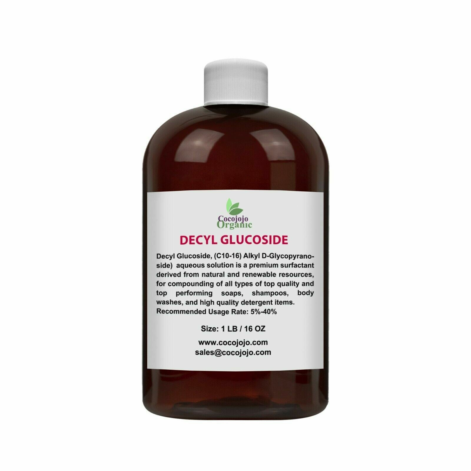 Decyl glucoside natural foaming cleanse diy gel soap shampoo non-gmo 1lb non-gmo