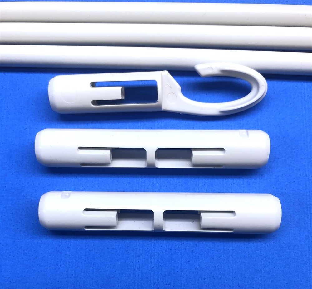 90" Fish Tape Bendable Plastic Cable Puller 3 30" Poles with Hook